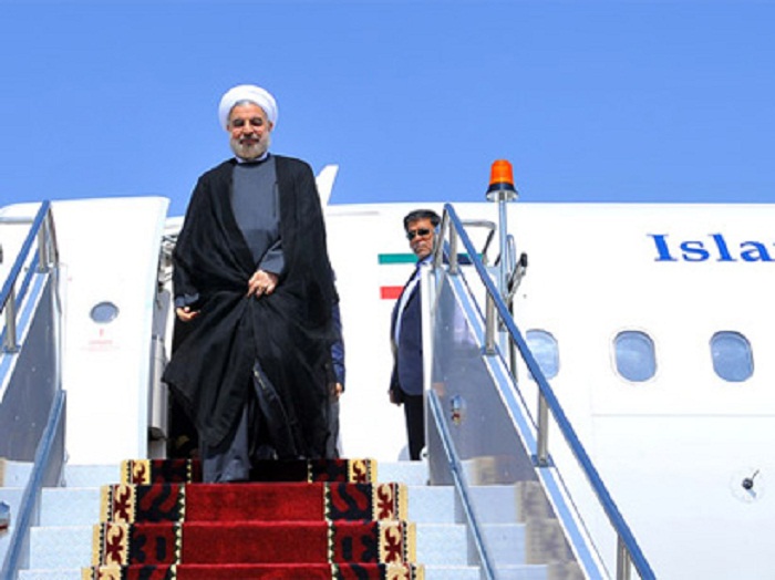 President Rouhani arrives in Astana 
